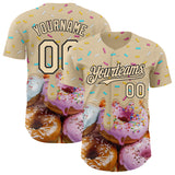 Custom City Cream-Black Ice Cream Donut  Foodie Dessert Authentic Baseball Jersey