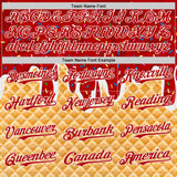 Custom Red-White Ice Cream Waffle Foodie Dessert Authentic Baseball Jersey