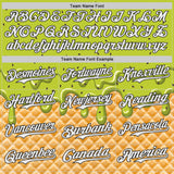Custom Neon Green White-Black Ice Cream Waffle Foodie Dessert Authentic Baseball Jersey