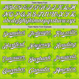 Custom Neon Green White-Black Puzzle 3D Pattern Design Authentic Baseball Jersey