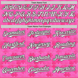 Custom Pink White-Black Puzzle 3D Pattern Design Authentic Baseball Jersey