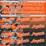 Custom Orange Black-White Half Camo Ombre Authentic Baseball Jersey