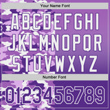 Custom Medium Purple Purple-White Half Camo Ombre Authentic Baseball Jersey