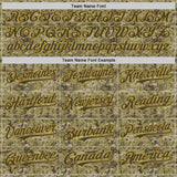 Custom Olive Brown-Old Gold Half Camo Ombre Authentic Baseball Jersey