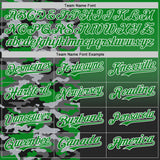 Custom Grass Green Black-White Half Camo Ombre Authentic Baseball Jersey