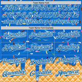 Custom Blue-White Ice Cream Waffle Foodie Dessert Authentic Baseball Jersey