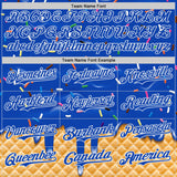 Custom Thunder Blue-White Ice Cream Waffle Foodie Dessert Authentic Baseball Jersey