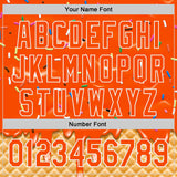 Custom Orange-White Ice Cream Waffle Foodie Dessert Authentic Baseball Jersey