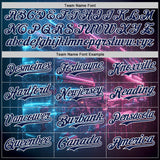 Custom Navy-White Futurism Cyberpunk E-sports 3D Pattern Design Authentic Baseball Jersey