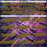 Custom Black Navy-Yellow Futurism Cyberpunk E-sports 3D Pattern Design Authentic Baseball Jersey