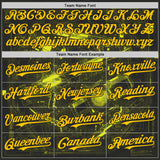 Custom Black-Yellow Futurism Cyberpunk E-sports 3D Pattern Design Authentic Baseball Jersey