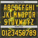 Custom Black-Yellow Futurism Cyberpunk E-sports 3D Pattern Design Authentic Baseball Jersey