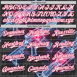 Custom Black White-Neon Pink Futurism Sci-Fi E-sports 3D Pattern Design Authentic Baseball Jersey