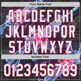 Custom Black White-Neon Pink Futurism Sci-Fi E-sports 3D Pattern Design Authentic Baseball Jersey