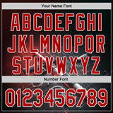 Custom Black Red-White Futurism Cyberpunk E-sports 3D Pattern Design Authentic Baseball Jersey