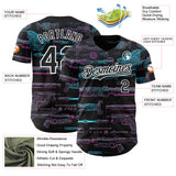 Custom Black-White Futurism Sci-Fi E-sports 3D Pattern Design Authentic Baseball Jersey