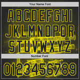 Custom Black-Light Yellow Futurism Cyberpunk E-sports 3D Pattern Design Authentic Baseball Jersey