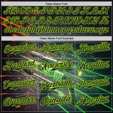 Custom Black-Neon Green Futurism Cyberpunk E-sports 3D Pattern Design Authentic Baseball Jersey