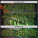 Custom Black-Neon Green Futurism Cyberpunk E-sports 3D Pattern Design Authentic Baseball Jersey