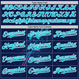 Custom Navy Lakes Blue-White Futurism Cyberpunk E-sports 3D Pattern Design Authentic Baseball Jersey