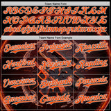 Custom Black Orange-Silver Futurism Cyberpunk E-sports 3D Pattern Design Authentic Baseball Jersey