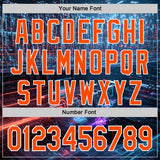 Custom Black Orange-White Futurism Cyberpunk E-sports 3D Pattern Design Authentic Baseball Jersey