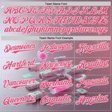 Custom Gray Neon Pink-White Futurism Cyberpunk E-sports 3D Pattern Design Authentic Baseball Jersey