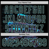 Custom Black-Ice Blue Futurism Cyberpunk E-sports 3D Pattern Design Authentic Baseball Jersey