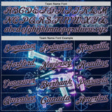Custom Black-Light Purple Futurism Cyberpunk E-sports 3D Pattern Design Authentic Baseball Jersey