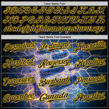 Custom Black-Yellow Futurism Tech Holographic E-sports 3D Pattern Design Authentic Baseball Jersey