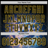 Custom Black-Yellow Futurism Tech Holographic E-sports 3D Pattern Design Authentic Baseball Jersey