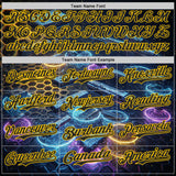 Custom Black-Yellow Futurism Cyberpunk E-sports 3D Pattern Design Authentic Baseball Jersey