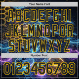 Custom Black-Yellow Futurism Cyberpunk E-sports 3D Pattern Design Authentic Baseball Jersey
