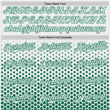 Custom White-Kelly Green Geometric Hexagonal Dot Gradient Authentic Baseball Jersey