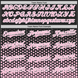 Custom Black Light Pink-White Geometric Hexagonal Dot Gradient Authentic Baseball Jersey