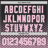 Custom Black Light Pink-White Geometric Hexagonal Dot Gradient Authentic Baseball Jersey