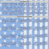 Custom Light Blue White-Royal USA Flag Patriotic Split Stars and Stripes Authentic Baseball Jersey