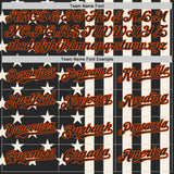 Custom Black Cream-Orange USA Flag Patriotic Split Stars and Stripes Authentic Baseball Jersey