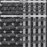 Custom Black-Gray USA Flag Patriotic Split Stars and Stripes Authentic Baseball Jersey