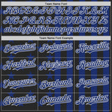 Custom Black Royal-White USA Flag Patriotic Split Stars and Stripes Authentic Baseball Jersey
