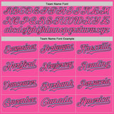Custom Pink Black-Light Blue Two Tone USA Flag Sleeves Stars and Stripes Authentic Baseball Jersey