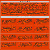 Custom Orange-Black Two Tone USA Flag Sleeves Stars and Stripes Authentic Baseball Jersey