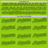 Custom Neon Green-Black Two Tone USA Flag Sleeves Stars and Stripes Authentic Baseball Jersey