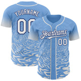 Custom Medium Pink Black-White Ice Cream Waffle Foodie Dessert Authentic Baseball Jersey