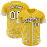 Custom Medium Pink Kelly Green-White Ice Cream Waffle Foodie Dessert Authentic Baseball Jersey
