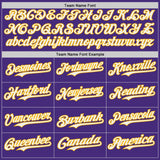 Custom Purple White-Gold Ice Cream Waffle Foodie Dessert Authentic Baseball Jersey