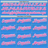 Custom Electric Blue Pink-White Ice Cream Waffle Foodie Dessert Authentic Baseball Jersey