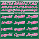 Custom Kelly Green Pink-White Ice Cream Waffle Foodie Dessert Authentic Baseball Jersey