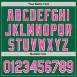 Custom Kelly Green Pink-White Ice Cream Waffle Foodie Dessert Authentic Baseball Jersey