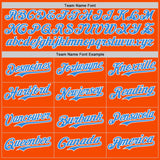Custom Orange Electric Blue-White Ice Cream Waffle Foodie Dessert Authentic Baseball Jersey